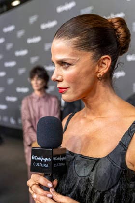 September 18, 2026, Madrid, Madrid, Spain: JUANA ACOSTA speaks to the press during the closing party for MBFW Madrid at the Reina SofoÂ­a Museum on September 18, 2026, in Madrid, Spain. Madrid Spain  - ZUMAc312 20260918_zsp_c312_111 Copyright: xOscarxManuelxSanchezx