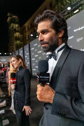 September 18, 2026, Madrid, Madrid, Spain: Actor and model RUBEN CORTADA speaks to the press during the closing party for MBFW Madrid at the Reina SofoÂ­a Museum on September 18, 2026, in Madrid, Spain. Madrid Spain  - ZUMAc312 20260918_zsp_c312_118 Copyright: xOscarxManuelxSanchezx