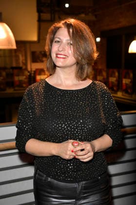 Flonja Kodheli at the premiere of the film *On Shame and Money* at the KulturBrauerei Berlin, September 18, 2026 Foto:xM.xBehrensx xFuturexImagex scham_6938