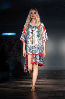 Ginny Litscher Catwalk Show 2026 A model walks the runway at the Ginny Litscher Catwalk Show 2026 at The Haymarket Hotel on September 18, 2026 in London, England., Credit:Lounis Tiar Avalon United Kingtom, London, Haymarket Hotel  Copyright: xLounisxTiarx xAvalonx 1136246361