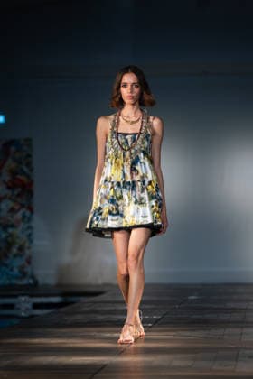 Ginny Litscher Catwalk Show 2026 A model walks the runway at the Ginny Litscher Catwalk Show 2026 at The Haymarket Hotel on September 18, 2026 in London, England., Credit:Lounis Tiar Avalon United Kingtom, London, Haymarket Hotel  Copyright: xLounisxTiarx xAvalonx 1136246368