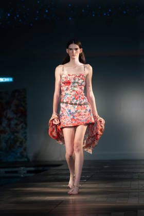 Ginny Litscher Catwalk Show 2026 A model walks the runway at the Ginny Litscher Catwalk Show 2026 at The Haymarket Hotel on September 18, 2026 in London, England., Credit:Lounis Tiar Avalon United Kingtom, London, Haymarket Hotel  Copyright: xLounisxTiarx xAvalonx 1136247059