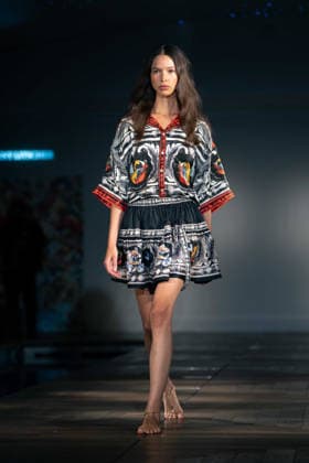 Ginny Litscher Catwalk Show 2026 A model walks the runway at the Ginny Litscher Catwalk Show 2026 at The Haymarket Hotel on September 18, 2026 in London, England., Credit:Lounis Tiar Avalon United Kingtom, London, Haymarket Hotel  Copyright: xLounisxTiarx xAvalonx 1136247062