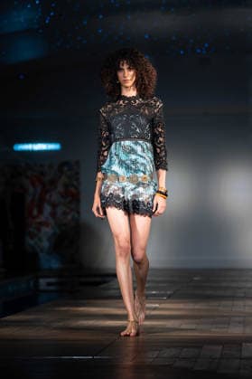 Ginny Litscher Catwalk Show 2026 A model walks the runway at the Ginny Litscher Catwalk Show 2026 at The Haymarket Hotel on September 18, 2026 in London, England., Credit:Lounis Tiar Avalon United Kingtom, London, Haymarket Hotel  Copyright: xLounisxTiarx xAvalonx 1136247231