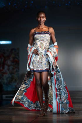 Ginny Litscher Catwalk Show 2026 A model walks the runway at the Ginny Litscher Catwalk Show 2026 at The Haymarket Hotel on September 18, 2026 in London, England., Credit:Lounis Tiar Avalon United Kingtom, London, Haymarket Hotel  Copyright: xLounisxTiarx xAvalonx 1136247355