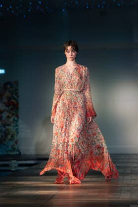 Ginny Litscher Catwalk Show 2026 A model walks the runway at the Ginny Litscher Catwalk Show 2026 at The Haymarket Hotel on September 18, 2026 in London, England., Credit:Lounis Tiar Avalon United Kingtom, London, Haymarket Hotel  Copyright: xLounisxTiarx xAvalonx 1136247425