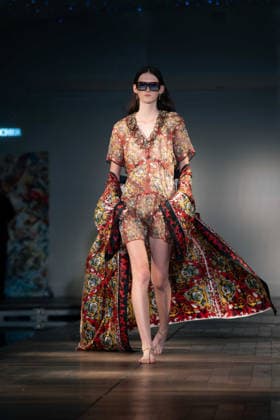 Ginny Litscher Catwalk Show 2026 A model walks the runway at the Ginny Litscher Catwalk Show 2026 at The Haymarket Hotel on September 18, 2026 in London, England., Credit:Lounis Tiar Avalon United Kingtom, London, Haymarket Hotel  Copyright: xLounisxTiarx xAvalonx 1136247536