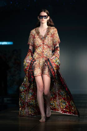 Ginny Litscher Catwalk Show 2026 A model walks the runway at the Ginny Litscher Catwalk Show 2026 at The Haymarket Hotel on September 18, 2026 in London, England., Credit:Lounis Tiar Avalon United Kingtom, London, Haymarket Hotel  Copyright: xLounisxTiarx xAvalonx 1136247541