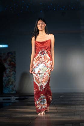 Ginny Litscher Catwalk Show 2026 A model walks the runway at the Ginny Litscher Catwalk Show 2026 at The Haymarket Hotel on September 18, 2026 in London, England., Credit:Lounis Tiar Avalon United Kingtom, London, Haymarket Hotel  Copyright: xLounisxTiarx xAvalonx 1136247544