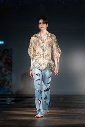 Ginny Litscher Catwalk Show 2026 A model walks the runway at the Ginny Litscher Catwalk Show 2026 at The Haymarket Hotel on September 18, 2026 in London, England., Credit:Lounis Tiar Avalon United Kingtom, London, Haymarket Hotel  Copyright: xLounisxTiarx xAvalonx 1136247575