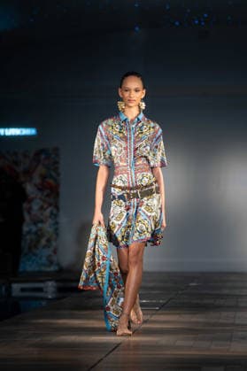 Ginny Litscher Catwalk Show 2026 A model walks the runway at the Ginny Litscher Catwalk Show 2026 at The Haymarket Hotel on September 18, 2026 in London, England., Credit:Lounis Tiar Avalon United Kingtom, London, Haymarket Hotel  Copyright: xLounisxTiarx xAvalonx 1136247754