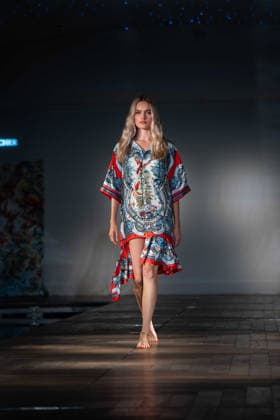 Ginny Litscher Catwalk Show 2026 A model walks the runway at the Ginny Litscher Catwalk Show 2026 at The Haymarket Hotel on September 18, 2026 in London, England., Credit:Lounis Tiar Avalon United Kingtom, London, Haymarket Hotel  Copyright: xLounisxTiarx xAvalonx 1136247768