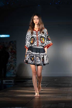 Ginny Litscher Catwalk Show 2026 A model walks the runway at the Ginny Litscher Catwalk Show 2026 at The Haymarket Hotel on September 18, 2026 in London, England., Credit:Lounis Tiar Avalon United Kingtom, London, Haymarket Hotel  Copyright: xLounisxTiarx xAvalonx 1136247792
