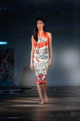 Ginny Litscher Catwalk Show 2026 A model walks the runway at the Ginny Litscher Catwalk Show 2026 at The Haymarket Hotel on September 18, 2026 in London, England., Credit:Lounis Tiar Avalon United Kingtom, London, Haymarket Hotel  Copyright: xLounisxTiarx xAvalonx 1136247795