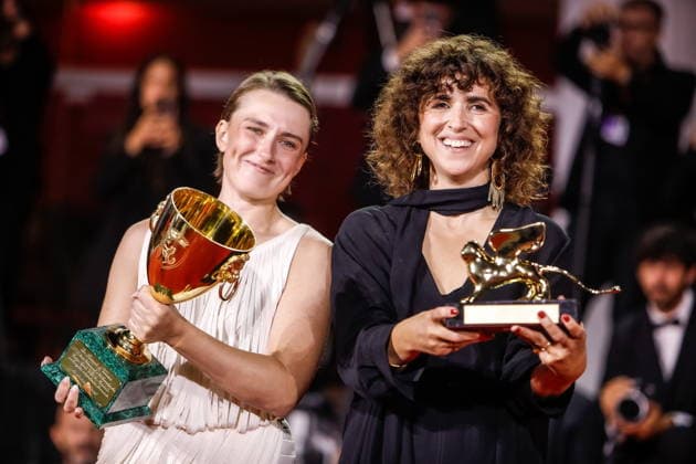 September 12, 2026, Venice, Rome, Italy: Mathilde Arcel with the Coppa Volpi for Best Actress for the film Woman Unknown and May el-Toukhy with the Golden Lion Ã¢â‚¬ Grand Jury Prize 83 for Best Film for Woman Unknown during the red carpet of the winners at the 83rd Venice International Film Festival Venice, 12 09 2026 Venice Italy  - ZUMAa289 20260912_zia_a289_875 Copyright: xMircoxToniolox xAgfx
