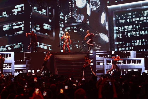 Cardi B performs on stage during the iHeartRadio Music Festival Concerts at T-Mobile Arena in Las Vegas, Nevada on Friday, September 18, 2026s.  LAV20260918021 JAMESxATOA