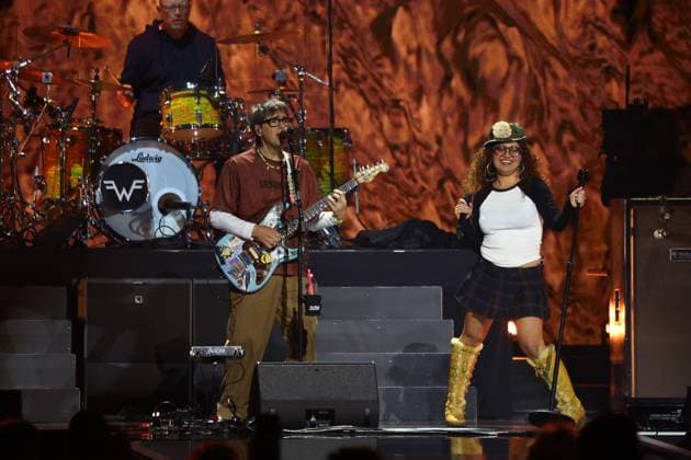 Weezer, Remi Wolf inside for iHeartRadio Music Festival Presented by Capital One 2026 - FRI, T-Mobile Arena, Las Vegas, NV, September 18, 2026. Photo By: JA Everett Collection iHeartRadio Music Festival Presented by Capital One 2026 - FRI PUBLICATIONXNOTxINxCANxCHNxFRAxITAxJPNxNORxPOLxRUSxESPxUKxUSA