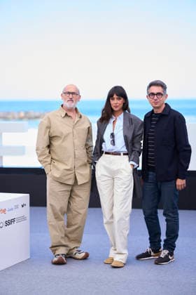 September 19, 2026, Madrid, Madrid, Spain: Belen Cuesta, Javier Camara, Berto Romero attended 5 minutos mas Photocall during 74th San Sebastian International Film Festival at Kursaal Palace on September 19, 2026 in Donostia San Sebastian, Spain Madrid Spain - ZUMAg15_ 20260919_zaf_g15_144 Copyright: xJackxAbuinx