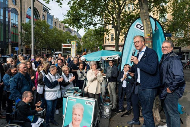 Berlin, September 19, 2026: The Berlin CDU’s campaign wrap-up event with Stefan Evers ahead of the upcoming House of Representatives election on September 20, 2026, at Hermann Ehlers Platz