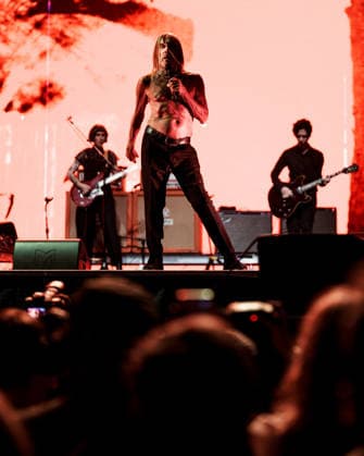 September 18, 2026, Chicago, Illinois, USA: 79 year old punk rocker IGGY POP stands over a packed crowd of thousands before his set begins at Chicago s Riot Fest in Douglas Park Chicago USA  - ZUMAr170 20260918_znp_r170_001 Copyright: xChrisxRihax