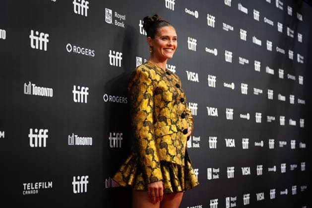 September 19, 2026, Toronto, On, Canada: Alysha Newman is pictured on the red carpet for Run Terry Run at the Toronto International Film Festival in Toronto, on Saturday, Sept. 19, 2026. Toronto Canada  - ZUMAc35_ 20260919_zaf_c35_074 Copyright: xLauraxProctorx
