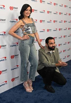 iHeartRadio Music Festival, night 2 Arrivals for the iHeartRadio Music Festival, night 2 at T-Mobile arena. 19 Sep 2026 Pictured: Dayanara Torres (L) and Enrique Santos.  Copyright: xThexMegaxAgencyxMBS MEGAx