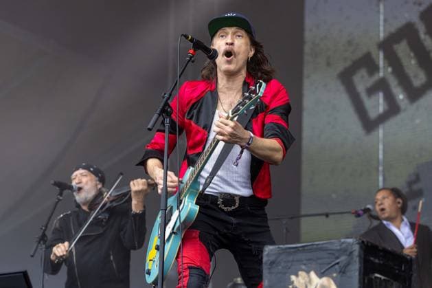 September 19, 2026, Chicago, Illinois, USA: SERGEY RYABTSEV, EUGENE HUTZ and PEDRO ERAZO of Gogol Bordello during Riot Fest Music Festival in Chicago, Illinois Chicago USA  - ZUMAs135 20260919_zap_s135_111 Copyright: xDanielxDeSloverx