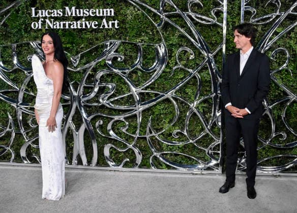 Katy Perry and former Prime Minister of Canada Justin Trudeau attend the Lucas Museum of Narrative Art opening night at Exposition Park in Los Angeles on Saturday, September 19, 2026.  LAP2026091915 JIMxRUYMEN