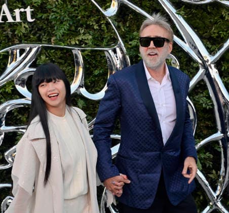 Nicolas Cage and his wife Riko Shibata attend the Lucas Museum of Narrative Art opening night at Exposition Park in Los Angeles on Saturday, September 19, 2026.  LAP2026091920 JIMxRUYMEN