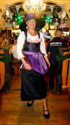 Barbara Engel O™ is the second to tap the keg alongside Frank Zander at the Oktoberfest at the Hofbräuhaus Berlin