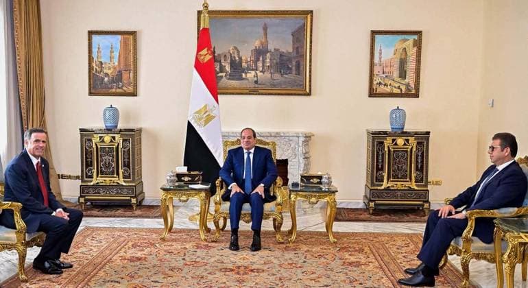Abdel Fattah el-Sisi - John Ratcliffe meeting in Egypt CAIRO, EGYPT - SEPTEMBER 20: (----EDITORIAL USE ONLY - MANDATORY CREDIT - EGYPTIAN PRESIDENCY HANDOUT - NO MARKETING NO ADVERTISING CAMPAIGNS - DISTRIBUTED AS A SERVICE TO CLIENTS----) Egyptian President Abdel Fattah el-Sisi meets with Director of the US Central Intelligence Agency (CIA) John Ratcliffe in Cairo, Egypt on September 20, 2026. Director of the General Intelligence Service of Egypt Hassan Rashad also attended the meeting. Egyptian Presidency Handout Anadolu Cairo Egypt. Editorial use only. Please get in touch for any other usage.  Copyright: x2026xAnadoluxEgyptianxPresidencyx xHandoutx