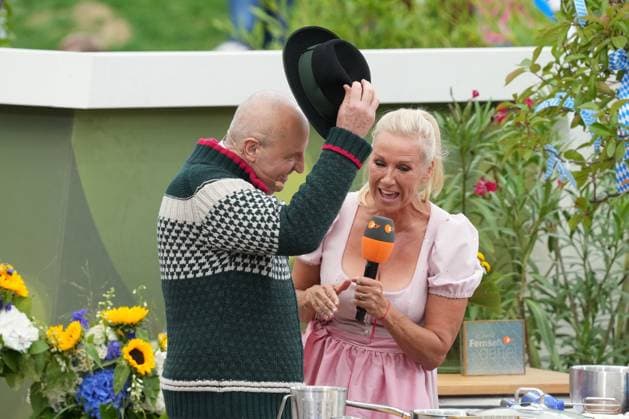 ZDF Fernsehgarten 2026: Chef Johann Lafer and Andrea Kiwi Kiewel on ZDF Fernsehgarten with the theme Oktoberfest on September 20, 2026, in Mainz, Rhineland-Palatinate
