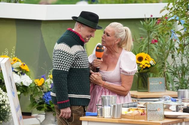 ZDF Fernsehgarten 2026: Chef Johann Lafer and Andrea Kiwi Kiewel on ZDF Fernsehgarten with the theme Oktoberfest on September 20, 2026, in Mainz, Rhineland-Palatinate