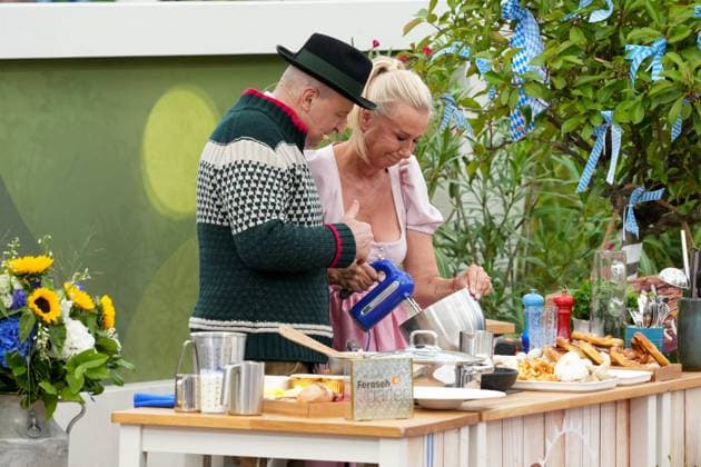 ZDF Fernsehgarten 2026: Chef Johann Lafer and Andrea Kiwi Kiewel on ZDF Fernsehgarten with the theme Oktoberfest on September 20, 2026, in Mainz, Rhineland-Palatinate