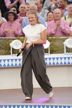 ZDF Fernsehgarten 2026: Musician Caro Fux at the ZDF Fernsehgarten, themed Oktoberfest, on September 20, 2026, in Mainz, Rhineland-Palatinate, Germany