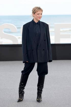 Jella Haase at the photo call for the movie *Krux* at the 74th San Sebastián International Film Festival (Festival Internacional de Cine de San Sebastián) on the Kursaal Terrace in San Sebastián, September 20, 2026 Foto:xC.xNiehausx xFuturexImagex krux_6815