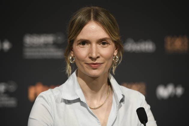 Frida Lovisa Hamann at the press conference for the film *Krux* at the 74th San Sebastián International Film Festival (Festival Internacional de Cine de San Sebastián) at the Kursaal in San Sebastián, September 20, 2026 Foto:xC.xNiehausx xFuturexImagex krux_6901