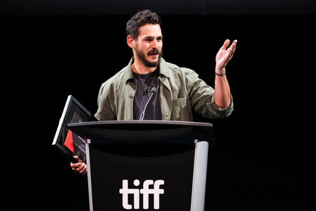September 20, 2026, Toronto, On, Canada: Michael Del Monte receives the award for Best Canadian Short Film for Fight Kid during the TIFF Awards at the Toronto International Film Festival in Toronto, on Sunday, Sept. 20, 2026. Toronto Canada  - ZUMAc35_ 20260920_zaf_c35_050 Copyright: xLauraxProctorx