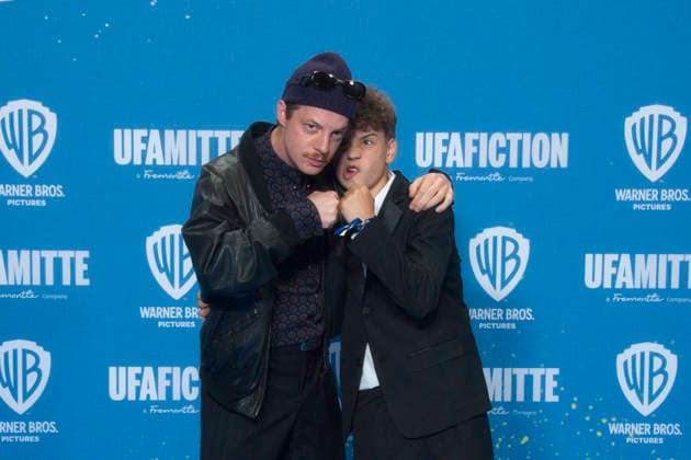 Emil and the Detectives, movie premiere at the Kulturbrauerei cinema, Berlin, September 20, 2026; Nicholas Jonah as Peter Emil, Merlin Sandmeyer as Max Grundeis; EMIL and the Detectives, world premiere at the Kulturbrauerei cinema, Berlin, September 20, 2026; Berlin, Kulturbrauerei Cinema, Germany Copyright: xChristianxBehringx