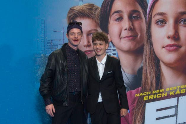 Emil and the Detectives, movie premiere at the Kulturbrauerei cinema, Berlin, September 20, 2026; Nicholas Jonah as Peter Emil, Merlin Sandmeyer as Max Grundeis; EMIL and the Detectives, world premiere at the Kulturbrauerei cinema, Berlin, September 20, 2026; Berlin, Kulturbrauerei Cinema, Germany Copyright: xChristianxBehringx