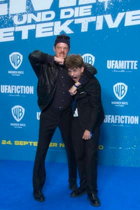 Emil and the Detectives, movie premiere at the Kulturbrauerei cinema, Berlin, September 20, 2026; Nicholas Jonah as Peter Emil, Merlin Sandmeyer as Max Grundeis; EMIL and the Detectives, world premiere at the Kulturbrauerei cinema, Berlin, September 20, 2026; Berlin, Kulturbrauerei Cinema, Germany Copyright: xChristianxBehringx
