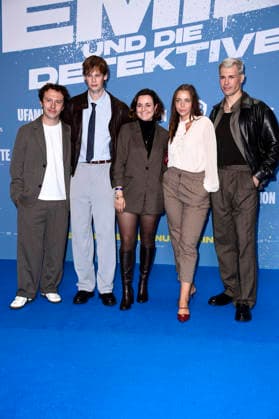 Jannik Groß, Felix Wilkens, Laura Jung, Karoline Jagodzinski, and Tony Eberhardt at the premiere of the movie *Emil and the Detectives* at the KulturBrauerei Berlin, September 20, 2026 Foto:xN.xKubelkax xFuturexImagex emil_6927