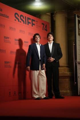 Javier Calvo, Penelope Cruz and Javier Ambrossi at photocall for premiere film La Bola Negra during the 74nd San Sebastian Film Festival in San Sebastian, Spain, on Sunday, 20 September, 2026. Cordon Press 