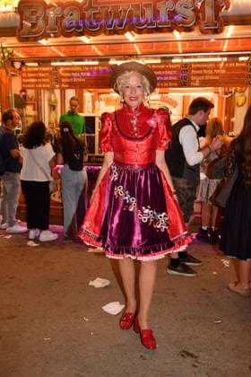 Ellen von Unwerth during the 2026 Oktoberfest in front of the Almauftrieb at Theresienwiese on September 20, 2026, in Munich, Germany; Oktoberfest: the Almauftrieb at Theresienwiese in Munich, Germany