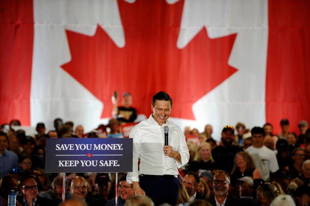September 20, 2026, Brantford, On, Canada: Conservative Party leader Pierre Poilievre appears at a rally in Brantford, Ont. on Sunday, September 20, 2026. Brantford Canada  - ZUMAc35_ 20260920_zaf_c35_176 Copyright: xIanxStewartx