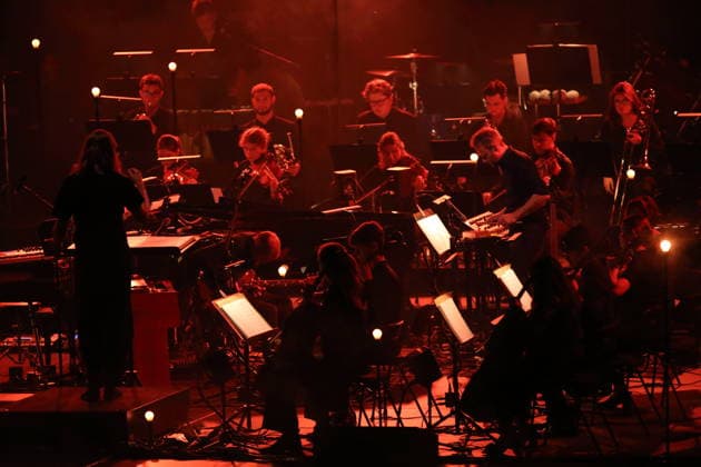 Sigur Rós and The Young ClassX Orchestra at a concert at the Uber Eats Music Hall in Berlin, September 20, 2026 Sigur Rós Concert Berlin