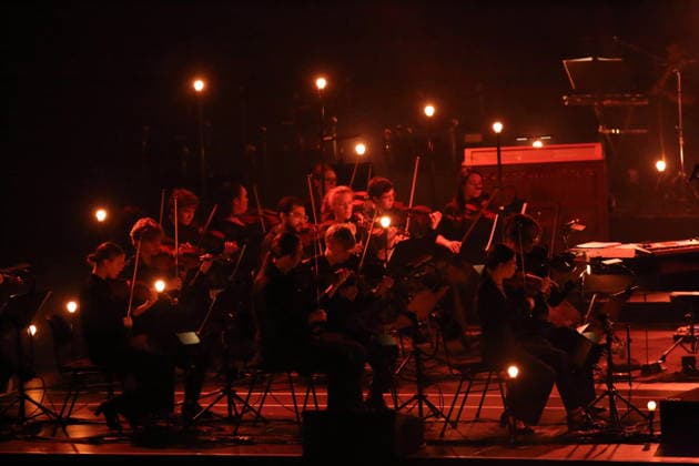 Sigur Rós and The Young ClassX Orchestra at a concert at the Uber Eats Music Hall in Berlin, September 20, 2026 Sigur Rós Concert Berlin