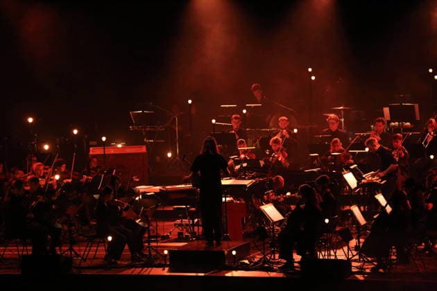 Sigur Rós and The Young ClassX Orchestra at a concert at the Uber Eats Music Hall in Berlin, September 20, 2026 Sigur Rós Concert Berlin