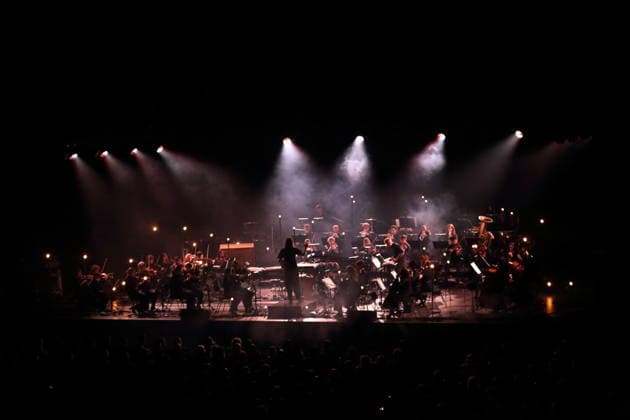 Sigur Rós and The Young ClassX Orchestra at a concert at the Uber Eats Music Hall in Berlin, September 20, 2026 Sigur Rós Concert Berlin