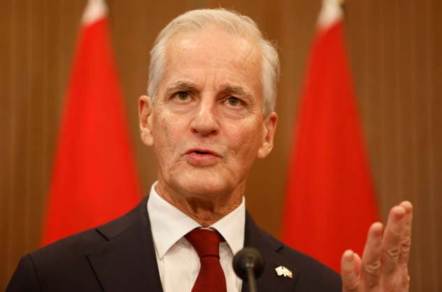 September 20, 2026, Ottawa, On, CANADA: Prime Minister of Norway Jonas Gahr Stores peaks at a joint news conference with Prime Minister Mark Carney on Parliament Hill in Ottawa on Sunday, Sept. 20, 2026. Ottawa CANADA  - ZUMAc35_ 20260920_zaf_c35_230 Copyright: xPatrickxDoylex